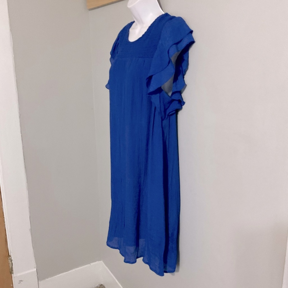 Indigo Rose Royal Blue Dress. Size Large - Picture 3 of 9